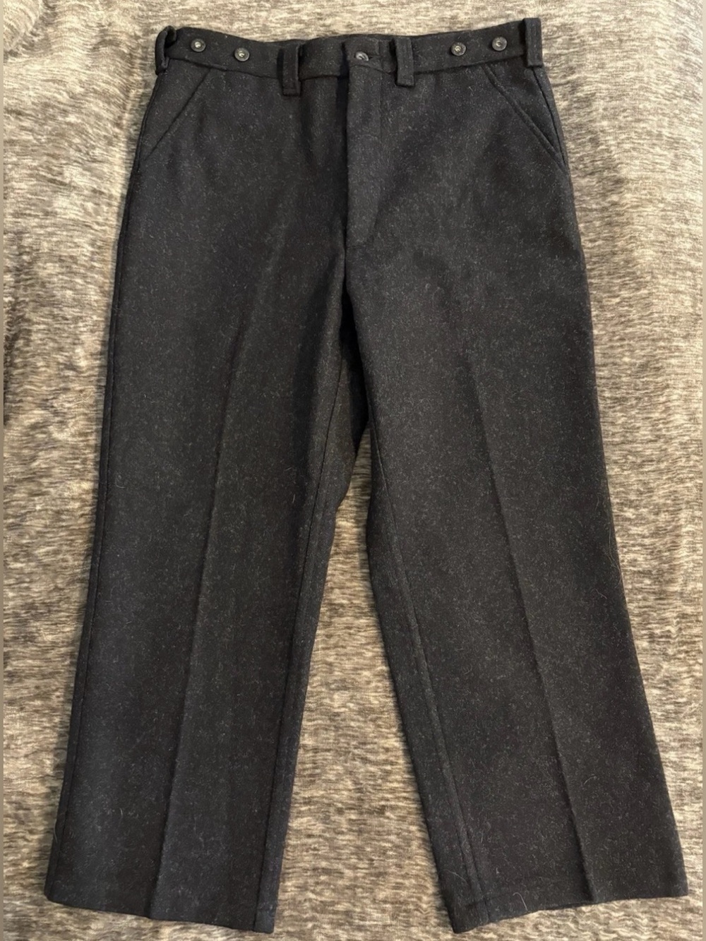 Filson Vintage Men’s Mackinaw Wool Style 89 Charcoal Grey Field Pants 36x27.5